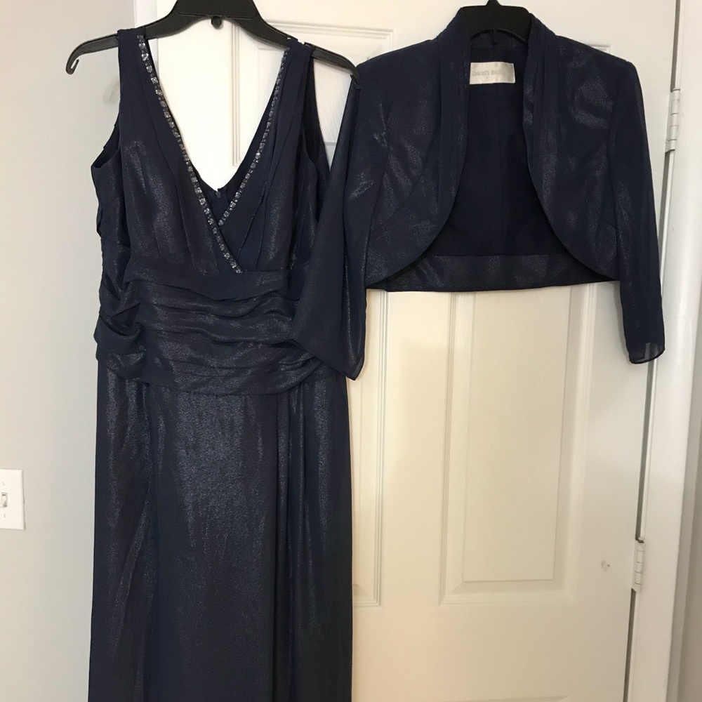 SPECIAL OCCASION MAXI DRESS WITH BOLERO JACKET